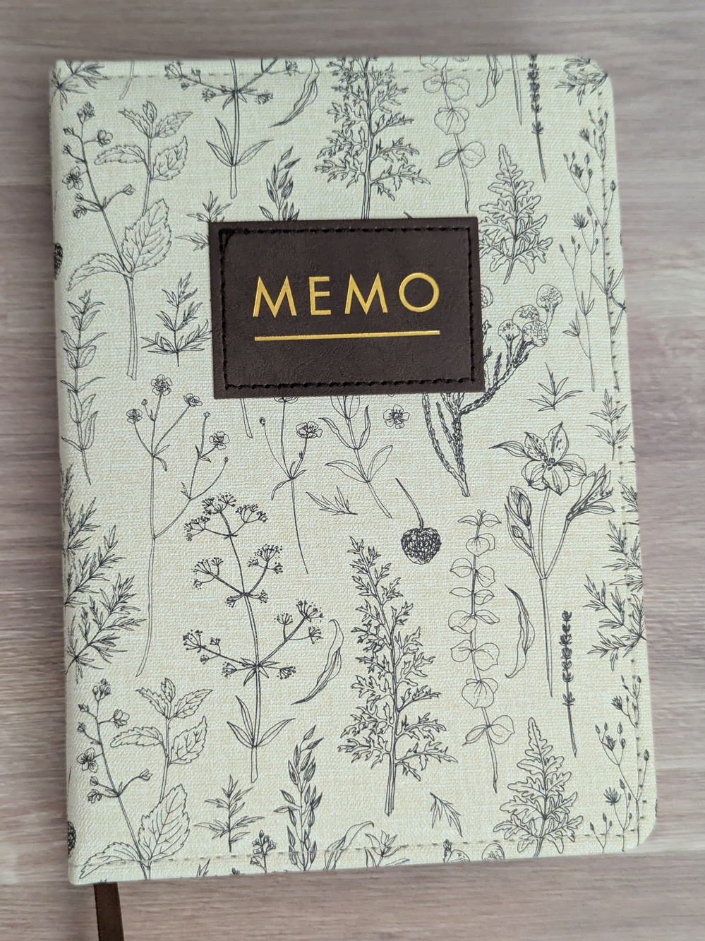 Botanical Print Cream Notebook